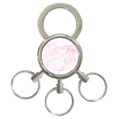 Pink Marble, Gold, Marble, Pattern, Pink, Rose 3-ring Key Chain by kyorashop23