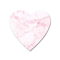 Pink Marble, Gold, Marble, Pattern, Pink, Rose Heart Magnet by kyorashop23