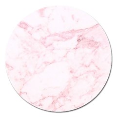 Pink Marble, Gold, Marble, Pattern, Pink, Rose Magnet 5  (round) by kyorashop23