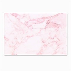 Pink Marble, Gold, Marble, Pattern, Pink, Rose Postcard 4 x 6  (pkg Of 10) by kyorashop23