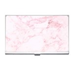 Pink Marble, Gold, Marble, Pattern, Pink, Rose Business Card Holder Front