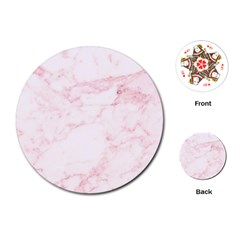 Pink Marble, Gold, Marble, Pattern, Pink, Rose Playing Cards Single Design (round)