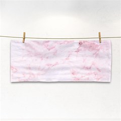 Pink Marble, Gold, Marble, Pattern, Pink, Rose Hand Towel by kyorashop23