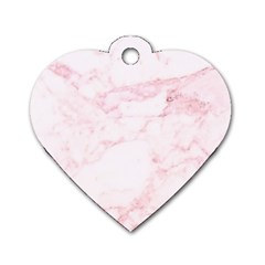 Pink Marble, Gold, Marble, Pattern, Pink, Rose Dog Tag Heart (one Side) by kyorashop23