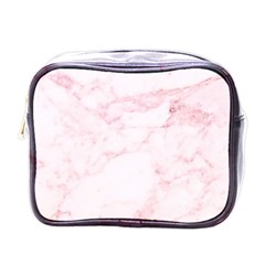 Pink Marble, Gold, Marble, Pattern, Pink, Rose Mini Toiletries Bag (one Side) by kyorashop23