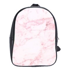 Pink Marble, Gold, Marble, Pattern, Pink, Rose School Bag (xl) by kyorashop23