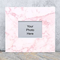 Pink Marble, Gold, Marble, Pattern, Pink, Rose White Wall Photo Frame 5  X 7  by kyorashop23