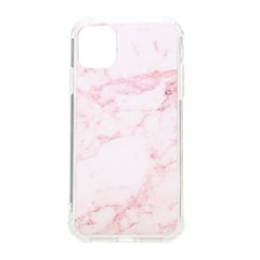 Pink Marble, Gold, Marble, Pattern, Pink, Rose Iphone 11 Tpu Uv Print Case by kyorashop23