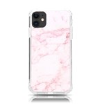 Pink Marble, Gold, Marble, Pattern, Pink, Rose iPhone 11 TPU UV Print Case Front