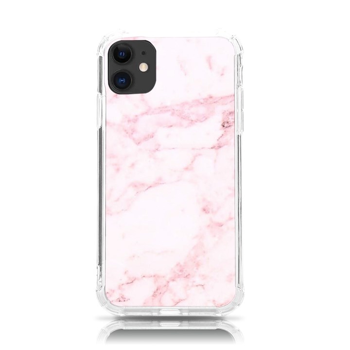 Pink Marble, Gold, Marble, Pattern, Pink, Rose iPhone 11 TPU UV Print Case