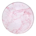 Pink Marble, Gold, Marble, Pattern, Pink, Rose Round Glass Fridge Magnet (4 pack) Front