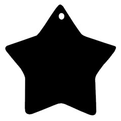 Plain Black Black Ornament (star) by kyorashop23