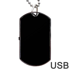 Plain Black Black Dog Tag Usb Flash (two Sides) by kyorashop23