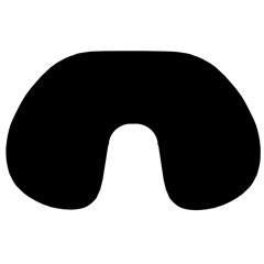 Plain Black Black Travel Neck Pillow