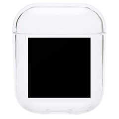 Plain Black Black Hard Pc Airpods 1/2 Case by kyorashop23