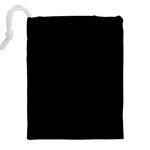 Plain Black Black Drawstring Pouch (4XL) Back