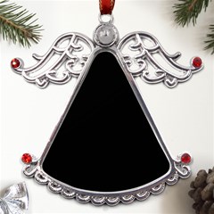 Plain Black Black Metal Angel With Crystal Ornament