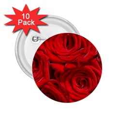 Red Roses , Flowers, Red Roses 2 25  Buttons (10 Pack)  by kyorashop23