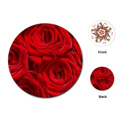 Red Roses , Flowers, Red Roses Playing Cards Single Design (round)