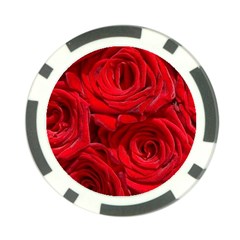 Red Roses , Flowers, Red Roses Poker Chip Card Guard by kyorashop23