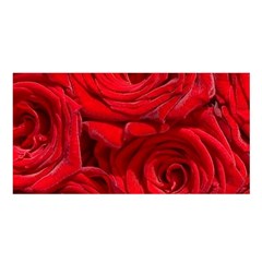 Red Roses , Flowers, Red Roses Satin Shawl 45  X 80  by kyorashop23