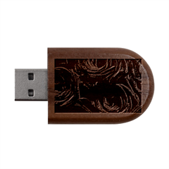 Red Roses , Flowers, Red Roses Wood Oval Usb Flash Drive by kyorashop23