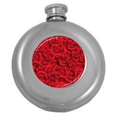 Red Roses , Red Buds, Red Roses Round Hip Flask (5 Oz) by kyorashop23