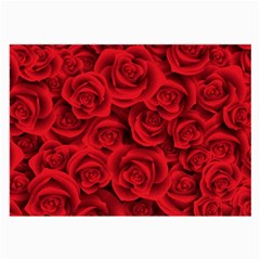 Red Roses , Red Buds, Red Roses Large Glasses Cloth (2 Sides) by kyorashop23