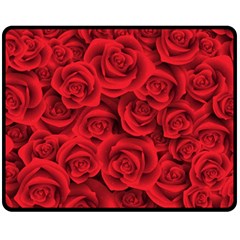 Red Roses , Red Buds, Red Roses Fleece Blanket (medium) by kyorashop23