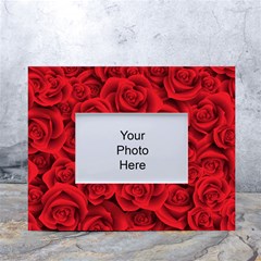 Red Roses , Red Buds, Red Roses White Tabletop Photo Frame 4 x6 