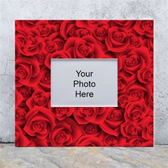 Red Roses , Red Buds, Red Roses White Wall Photo Frame 5  X 7  by kyorashop23