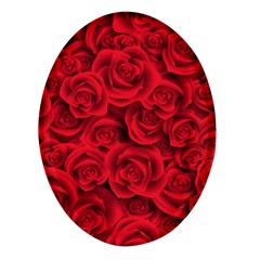 Red Roses , Red Buds, Red Roses Oval Glass Fridge Magnet (4 Pack) by kyorashop23