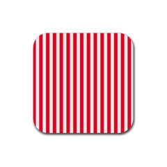 Red Stripes, Texture, Sticker, Rubber Coaster (Square)