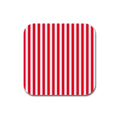 Red Stripes, Texture, Sticker, Rubber Square Coaster (4 pack)