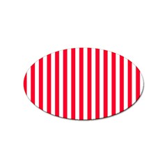 Red Stripes, Texture, Sticker, Sticker (Oval)