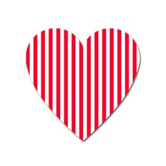 Red Stripes, Texture, Sticker, Heart Magnet