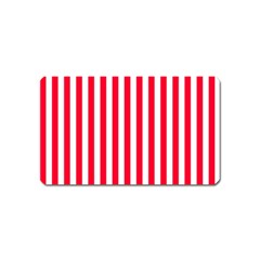 Red Stripes, Texture, Sticker, Magnet (Name Card)