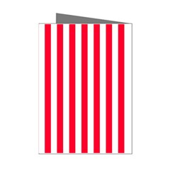 Red Stripes, Texture, Sticker, Mini Greeting Cards (Pkg of 8)