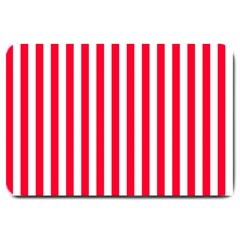 Red Stripes, Texture, Sticker, Large Doormat