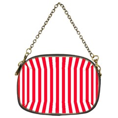 Red Stripes, Texture, Sticker, Chain Purse (One Side)