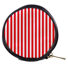 Red Stripes, Texture, Sticker, Mini Makeup Bag