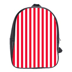 Red Stripes, Texture, Sticker, School Bag (Large)