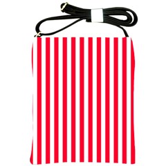 Red Stripes, Texture, Sticker, Shoulder Sling Bag