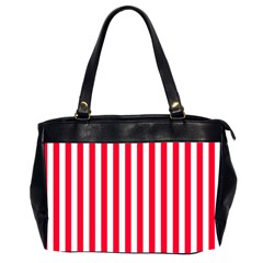 Red Stripes, Texture, Sticker, Oversize Office Handbag (2 Sides)