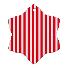 Red Stripes, Texture, Sticker, Ornament (Snowflake)