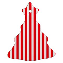 Red Stripes, Texture, Sticker, Christmas Tree Ornament (Two Sides)