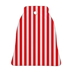 Red Stripes, Texture, Sticker, Bell Ornament (Two Sides)