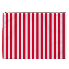 Red Stripes, Texture, Sticker, Cosmetic Bag (XXL)