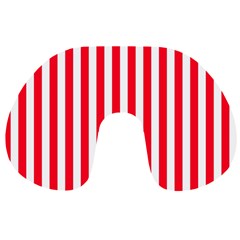 Red Stripes, Texture, Sticker, Travel Neck Pillow