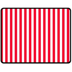 Red Stripes, Texture, Sticker, Two Sides Fleece Blanket (Medium)